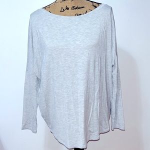 NWT Express Heather Gray Relaxed Long Sleeve Top M